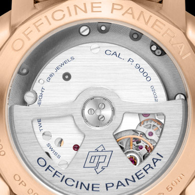 Panerai Luminor Marina Rose Gold Movement Case Back Panerai Luminor Marina Rose Gold Movement Case Back